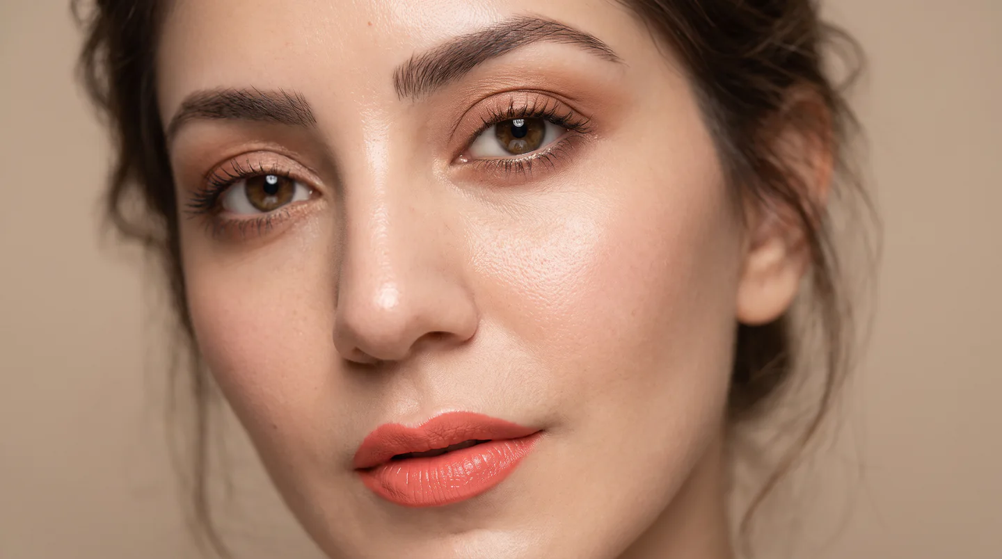 Aisha in an editorial makeup portrait